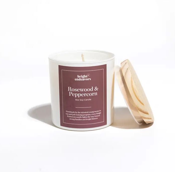 Bright Endeavors Candle: Rosewood & Peppercorn