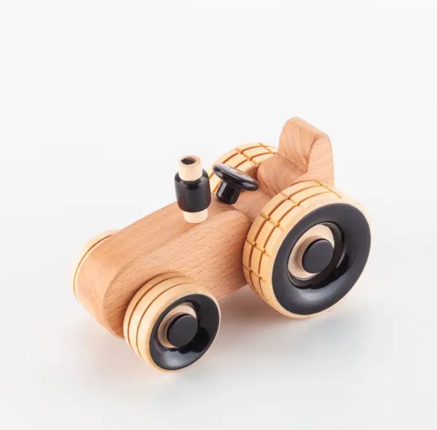 1 of a Kind: Wooden Tractor Black