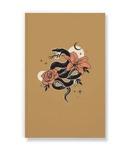 Denik: Serpent in the Flowers Layflat Notebook