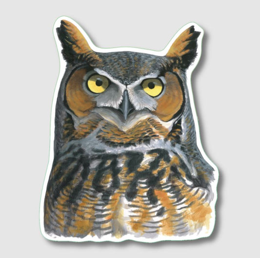 Earth Sky + Water: Great Horned Owl Sticker