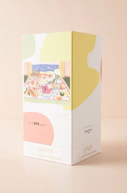 JIGGY: Puzzle & Glue Kit: Picnic A La Plage, Anthropologie (800 pc)