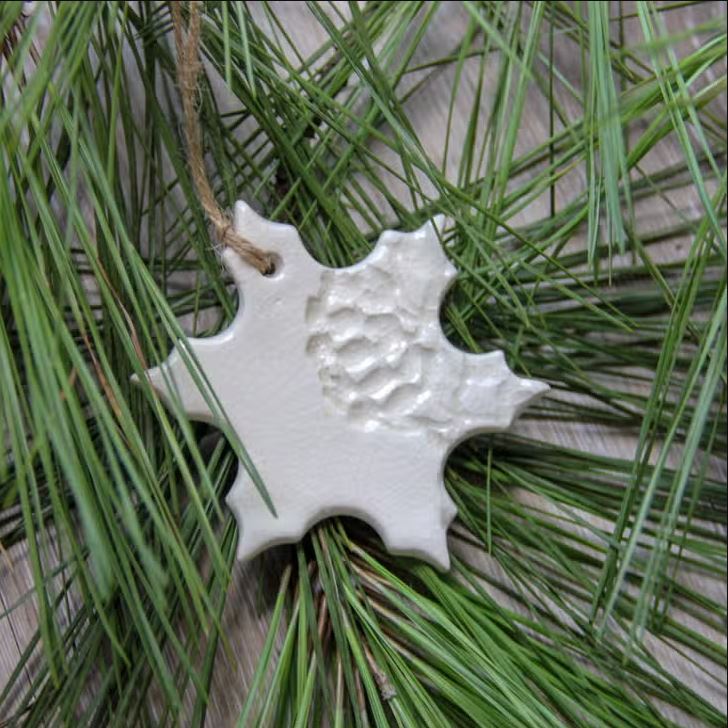 Prodigal Pottery: Snowflake Ornament Solid
