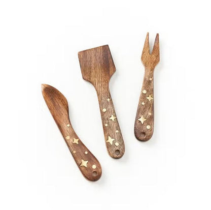 Matr Boomie Fair Trade: Nakshatra Cheese Knife Set (3 pc)