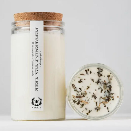 Nectar Republic: Peppermint Tea Tree : Apothecary Candle ( Detoxing )