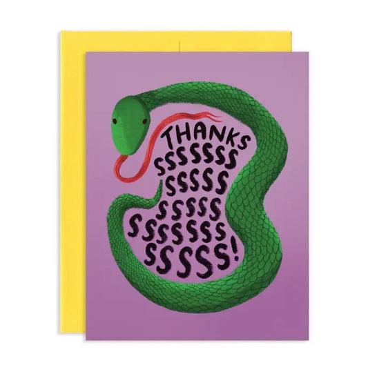Grey Street Paper: Thanks Snake Greeting Card