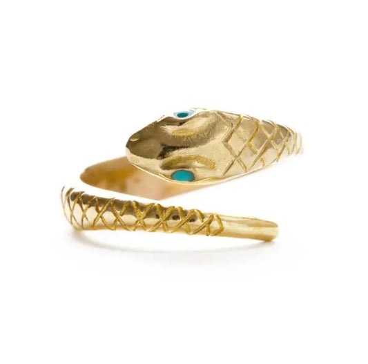 Amano Studio: Victorian Snake Ring (Turquoise)