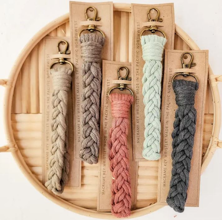 A Branch & Cord: Macrame Key Wristlets