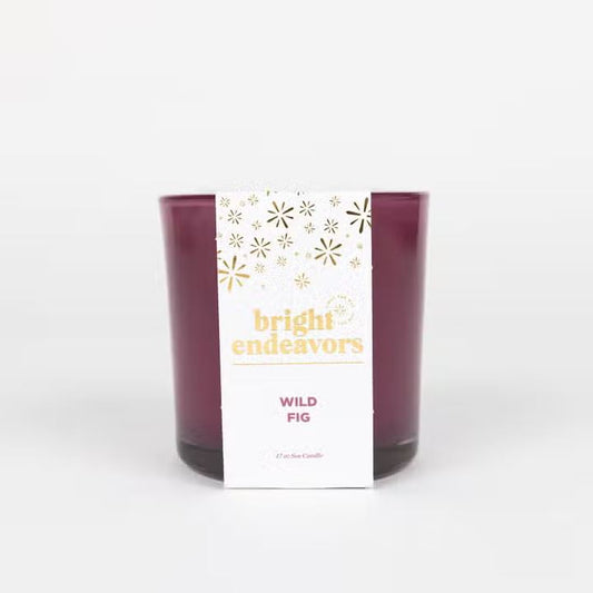 Bright Endeavors Candle: Wild Fig Soy Candle (17 oz. Glass)