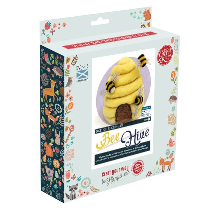 The Crafty Kit Company: Bee Hive Needle Felting Craft Kit