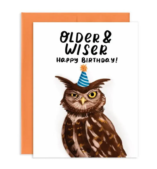 Grey Street Paper: Wise Owl Birthday Greeting Card