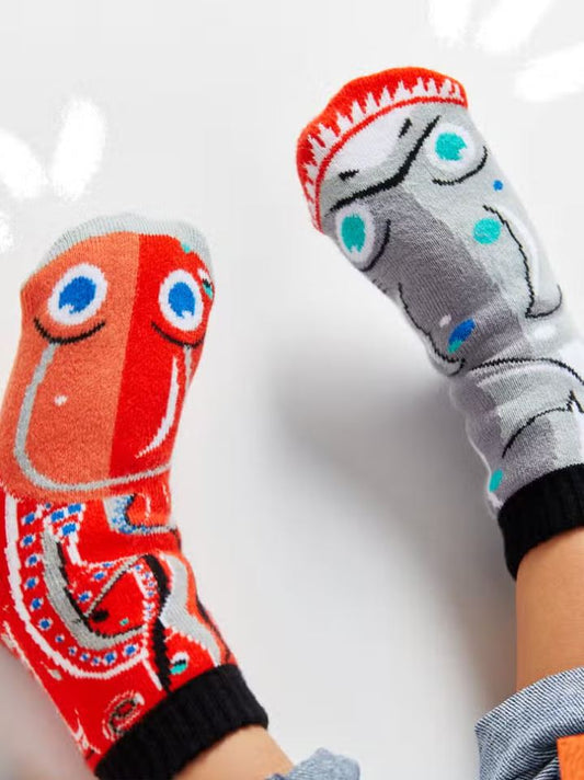 Pals Socks: Shark & Octopus Mismatched Kids Socks