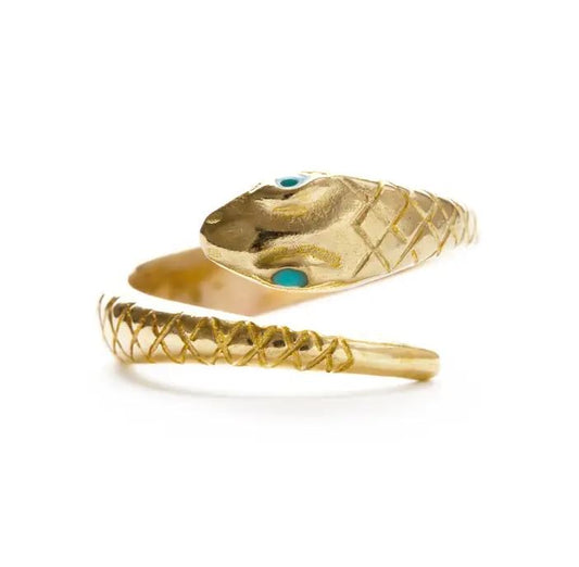 Amano Studio: Victorian Snake Ring (Turquoise)