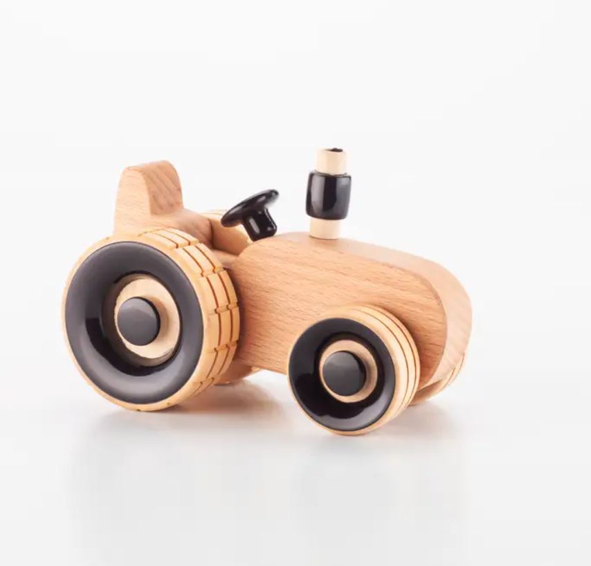 1 of a Kind: Wooden Tractor Black