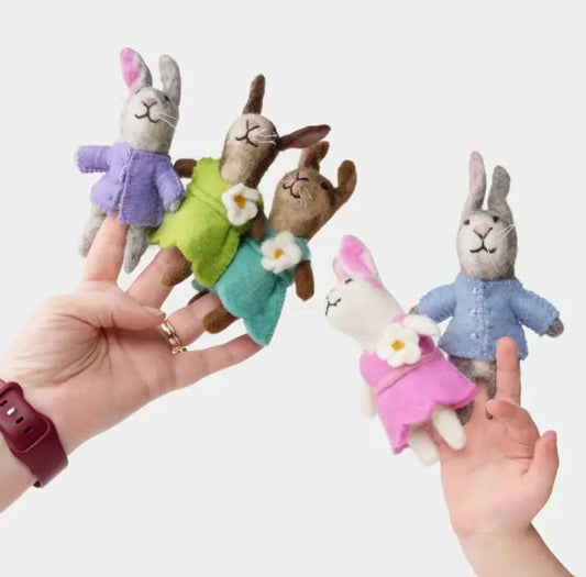 The Winding Road:  Bunny Finger Puppets