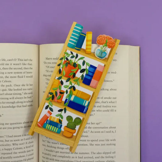 Grey Street Paper: Bookshelf Die-Cut Bookmark