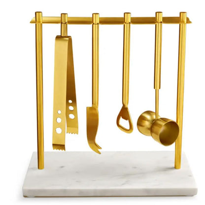 Guari Kholi: Tokyo Marble & Gold Bar Tools Set