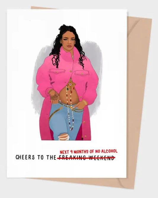 Shop Trimmings: Rihanna Pregnancy Greeting Card