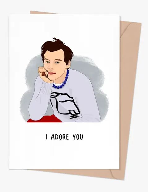 Shop Trimmings: Harry Styles I Adore You Greeting Card