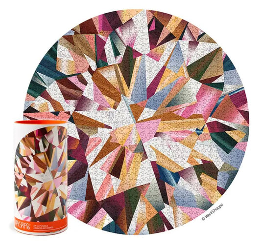 Werkshoppe: Multifaceted Diamond Abstract Round - 1000 Piece Puzzle