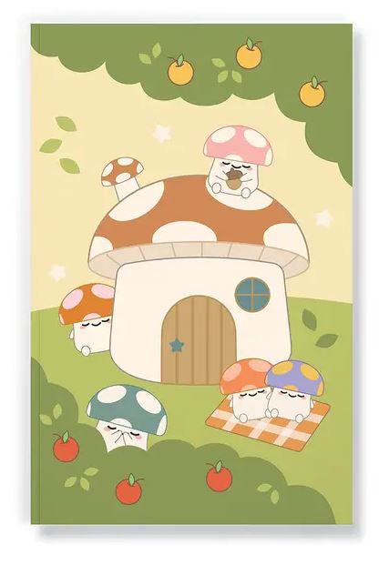 Denik: Smoko Mushroom Garden Layflat Journal Notebook