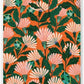 Denik: Orange Floral Classic Layflat Journal Notebook