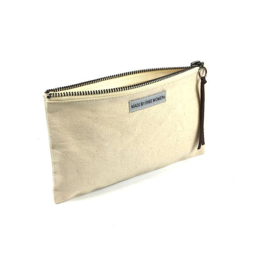 Made Free Zipped Pouch: Natural