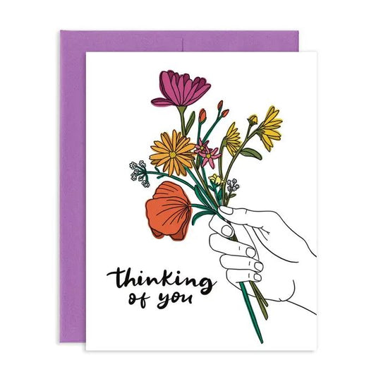 Grey Street Paper: Thinking of You Floral Greeting Card