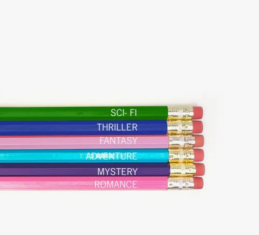 Grey Street Paper: Genres Set of 6 Pencils