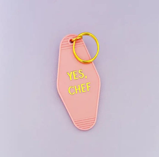 Shop Trimmings: Yes, Chef Gold Printed Keychain