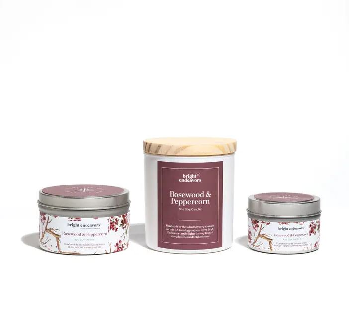 Bright Endeavors Candle: Rosewood & Peppercorn