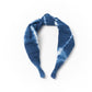 Matr Boomie Fair Trade: Shibori Tie Dye Knotted Headband - Indigo, White
