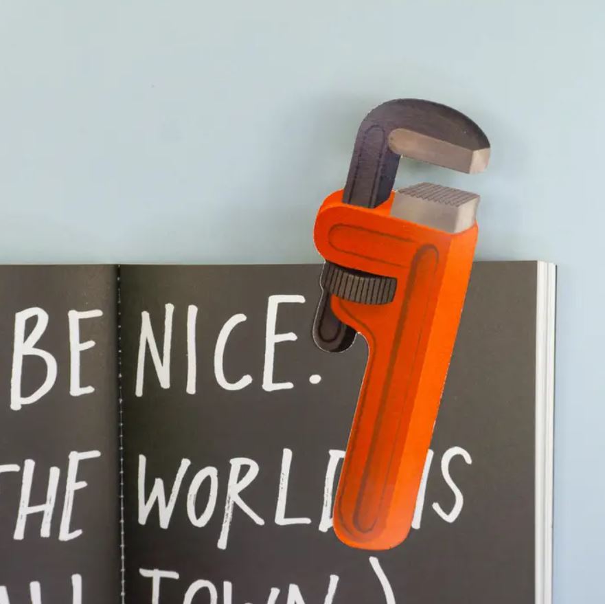 Grey Street Paper: Wrench Die-Cut Bookmark