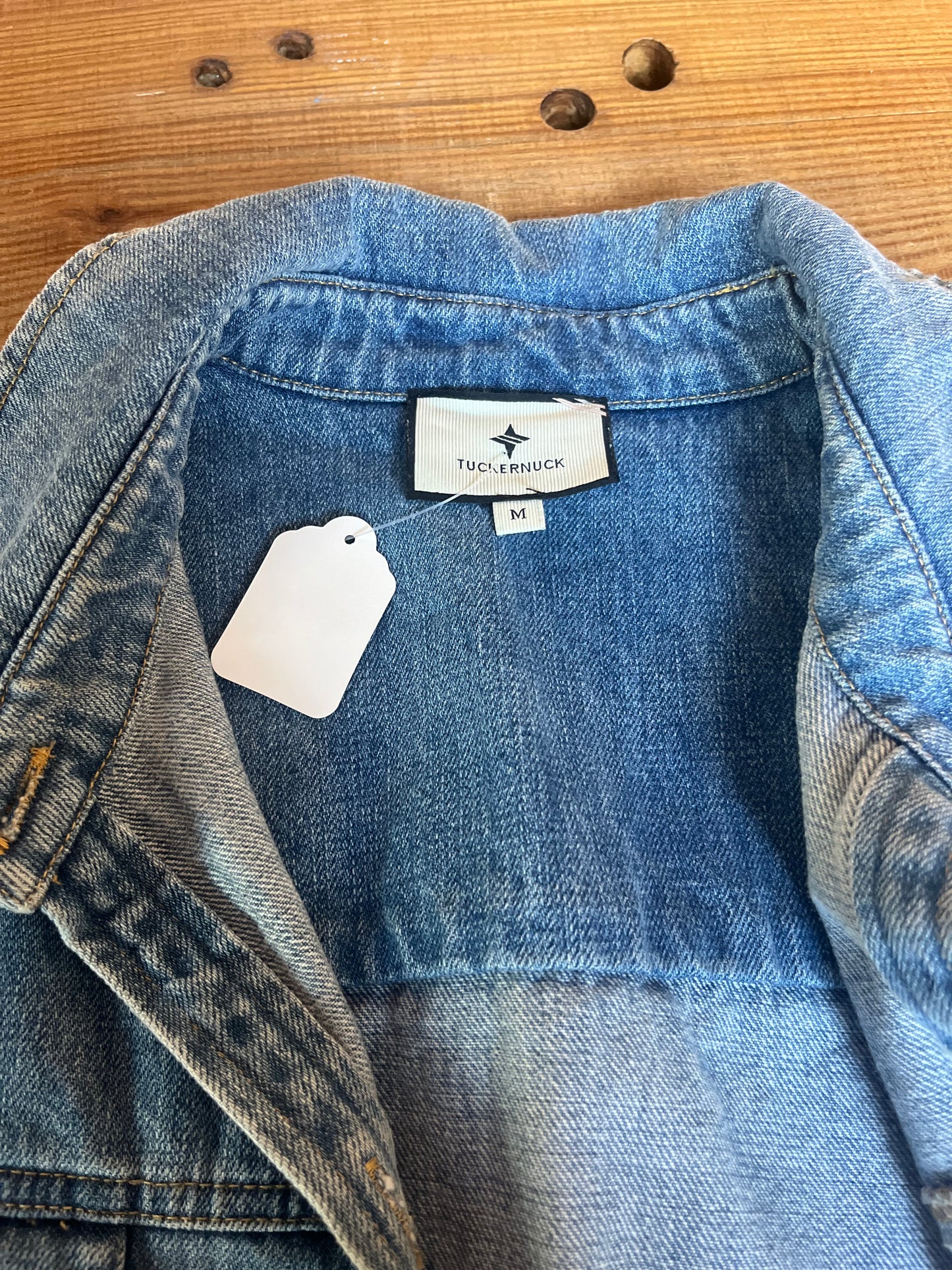 PRIDE DENIM JACKET “I EAT PEACHES”