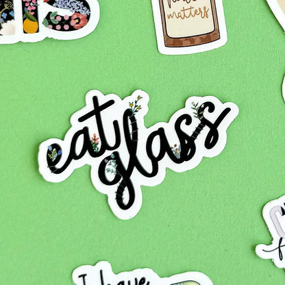 Shop Trimmings: Eat Glass Quote Sticker