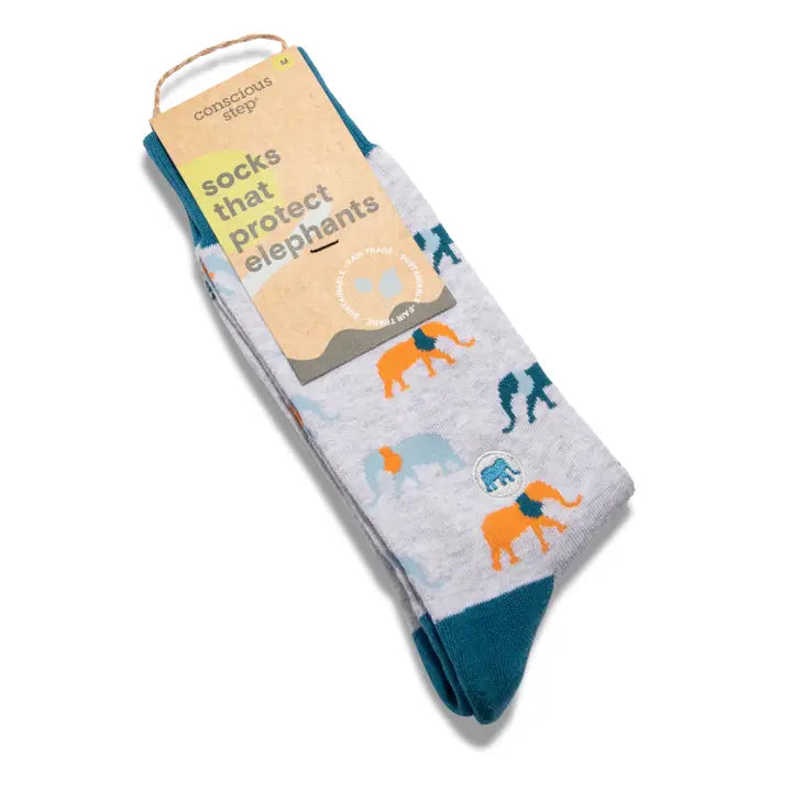 Conscious Step: Socks that Protect Elephants (Gray Elephants)