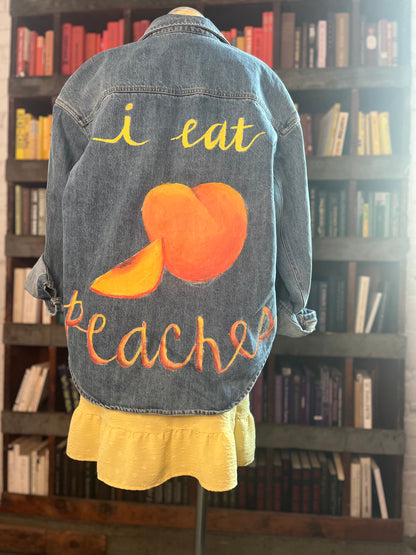 PRIDE DENIM JACKET “I EAT PEACHES”