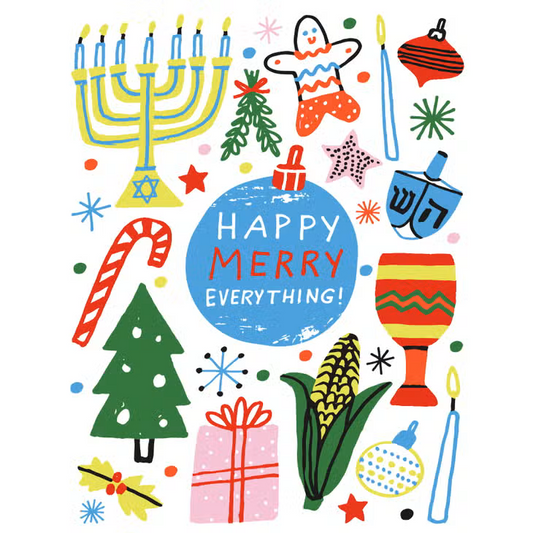 The Found: Happy Merry Everything Holiday Card - 8 Pack
