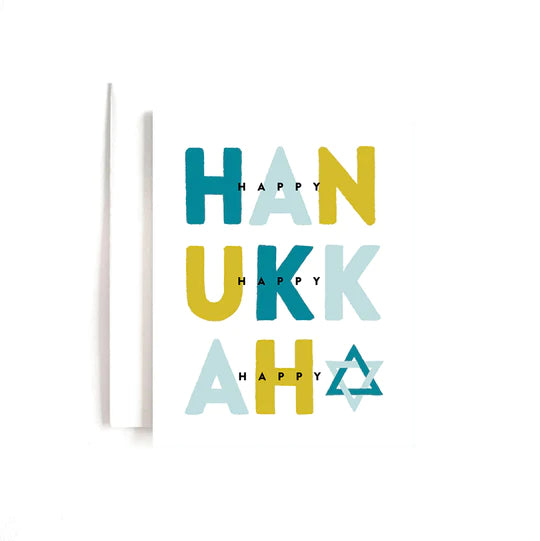 Joy Paper Co: Happy 3x Hanukkah Card