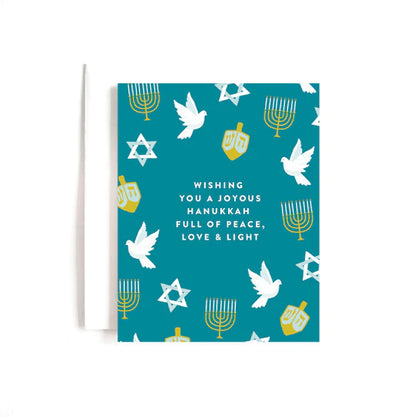 Joy Paper Co: Peace, Love and Light Hanukkah Card