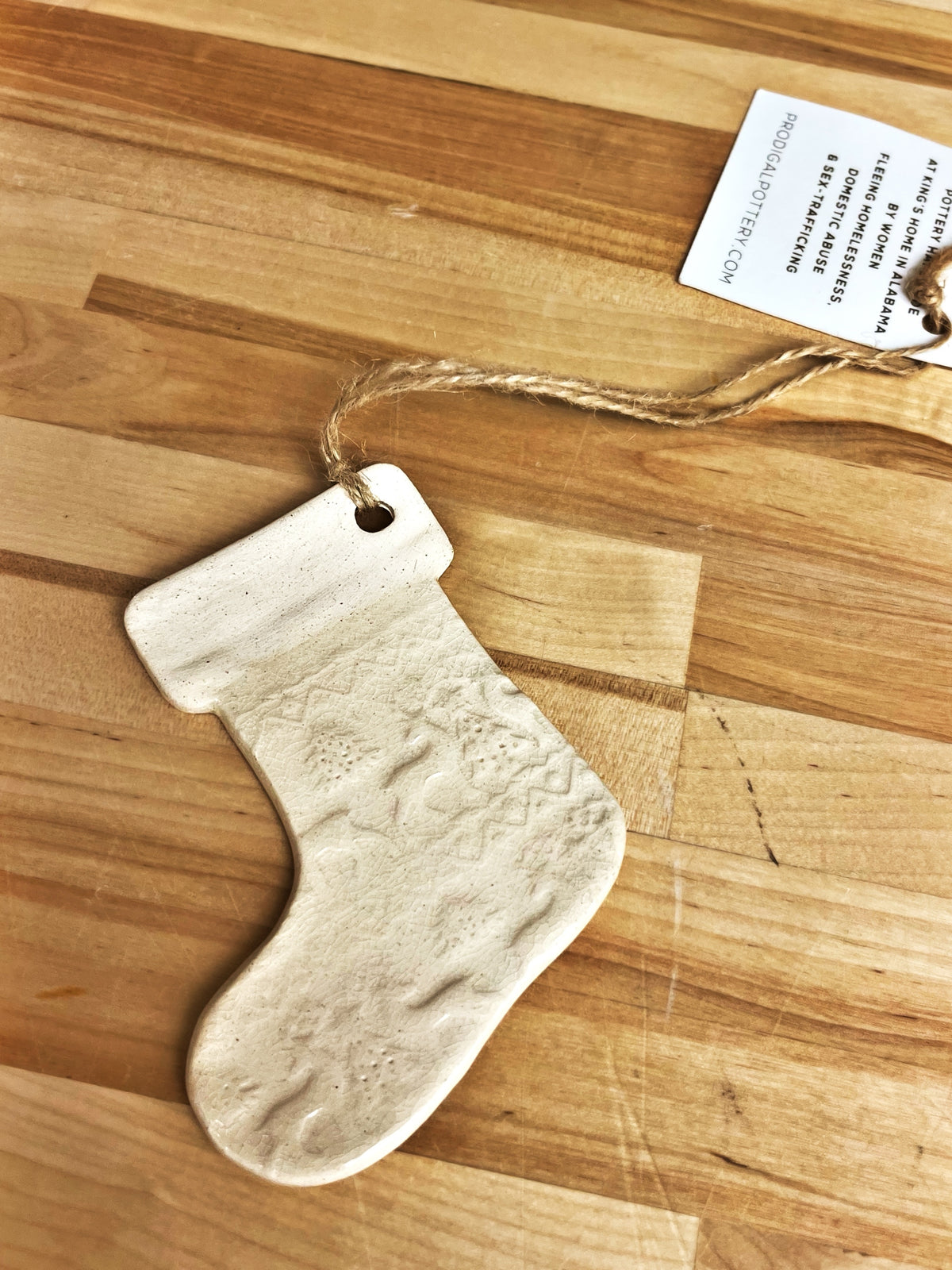 Prodigal Pottery: Stocking Ornament