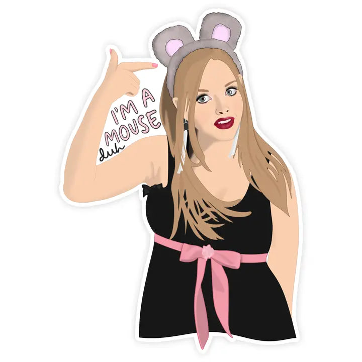 Shop Trimmings: Mean Girls Karen I'm A Mouse Duh Halloween Sticker