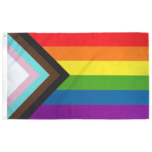 Flags for Good: Progress LGBTQ+ Pride Flag - Small "Boat Flag" (double-sided with grommets)
