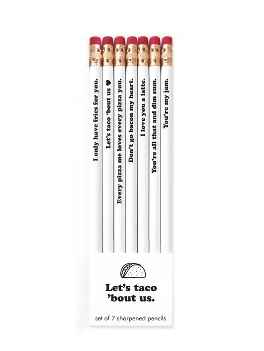Snifty: Let's Taco 'bout Us Pencil Set of 6