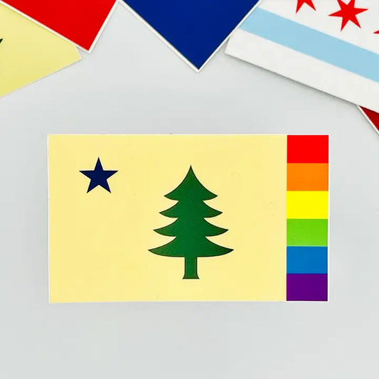Flags for Good: Maine 1901 Rainbow Flag Sticker