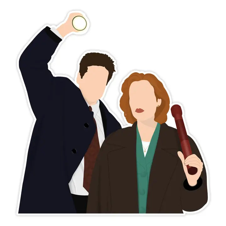 Shop Trimmings: Mulder and Scully the X-Files Sticker