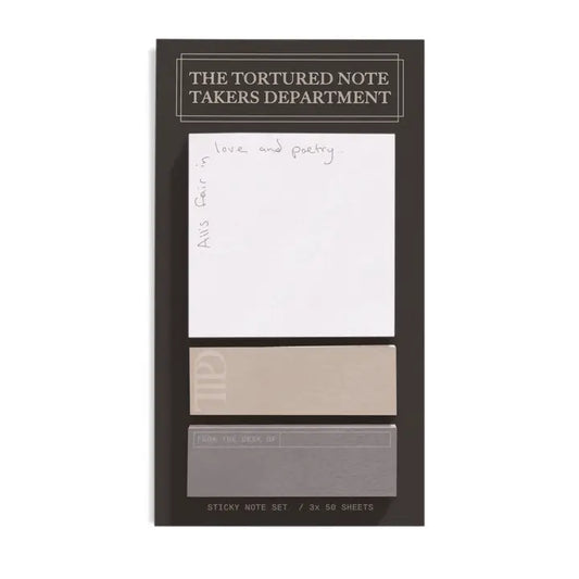Shop Trimmings: Tortured Note Takers Dept. Sticky Note Set