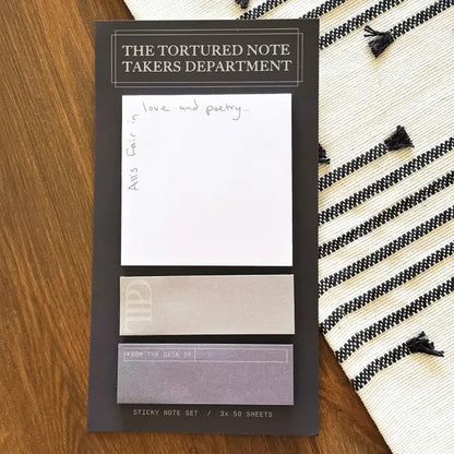 Shop Trimmings: Tortured Note Takers Dept. Sticky Note Set