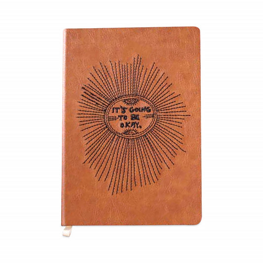 Denik: It's Going to Be Okay Embroidered Vegan Leather Layflat Journal
