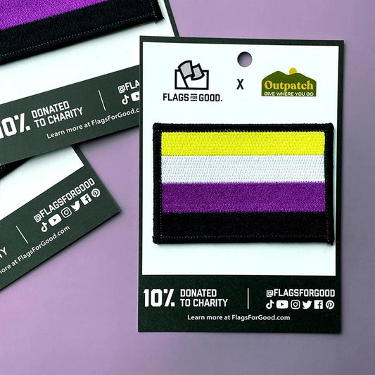 Flags for Good: Non-Binary Pride Stick-On Patch