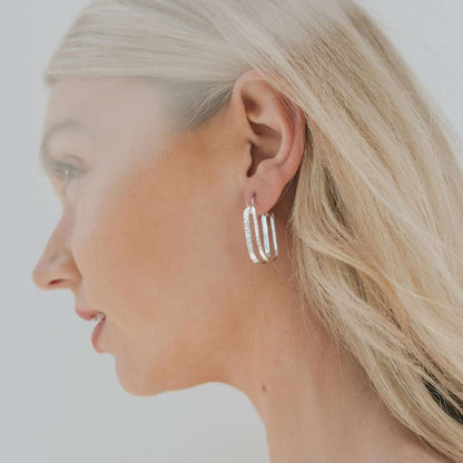 Purpose Jewelry: Splendid Hoops (Silver Tone)